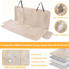 AEEISHOMEREFORM-protection-siège-arrière-beige, bords ajoutant couverture et sécurité.