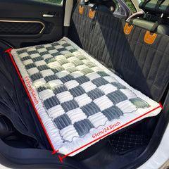 AEEISHOMEREFORM, tapis voyage chien anti-glisse bleu-gris, soutien stable.