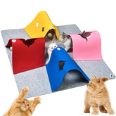 Tunnel AFLIFLI 4-en-1 pour chats, enrichissant et jeu en intérieur