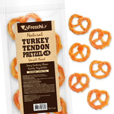 Tendons de dinde A Freschi srl pour chiens, emballage pratique et friandise naturelle.