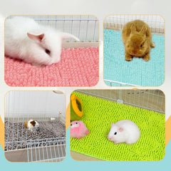 Tapis litière rose Agolctry 40x30 cm, parfait pour lapins et cochons d’Inde.