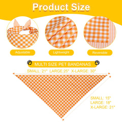 Bandana Agroon pour chien, motif rayures orange-bleu-vert, léger et facile d entretien.