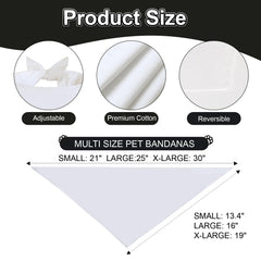 Bandana Agroon en coton blanc prêt à personnaliser avec des motifs.