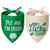Bandanas Saint-Patrick Agroon pour chien – ensemble festif et durable.
