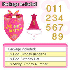Agroon chapeau anniversaire chien rose, ajustable et réutilisable pour fête.