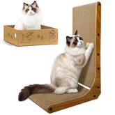 AGYM grattoir pour chat en L-26 po, design durable protégeant les meubles.