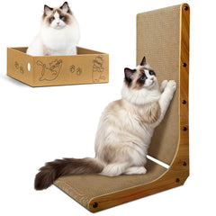 AGYM grattoir pour chat en L-26 po, design durable protégeant les meubles.