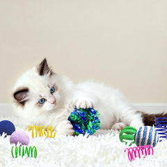 AGYM souris colorées pour chat, stimulation visuelle et jeu.