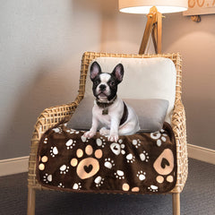 AHOOCUSTOM Couverture chien multiusage peluche — idéale comme tapis et couchage.