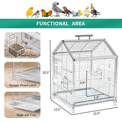AideeGrowth cage: transportable et légère, idéale pour voyager avec votre oiseau.