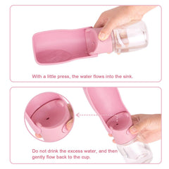 AIKIDS bouteille eau chien ouverture large 82mm rose, facilite l’hydratation