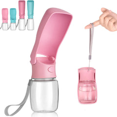 AIKIDS bouteille eau chien pliable rose, pratique en voyage