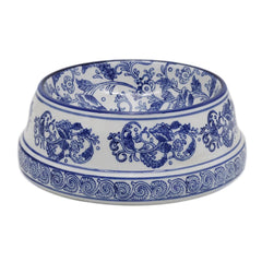 Bol Aimusego en céramique Chinoiserie bleu et blanc avec anti-derapant pour repas stable.
