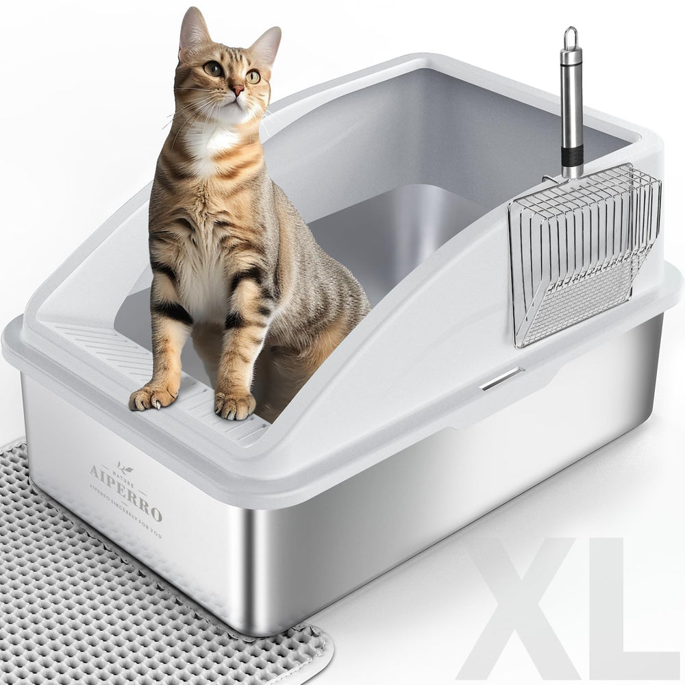 Bac AIPERRO en acier inoxydable XL avec couvercle, durabilité et propreté.