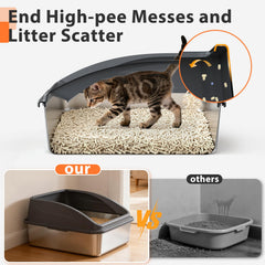 AIPERRO boite-litiere-entrée-faible: accès facilité pour petits chats et animaux blessés.