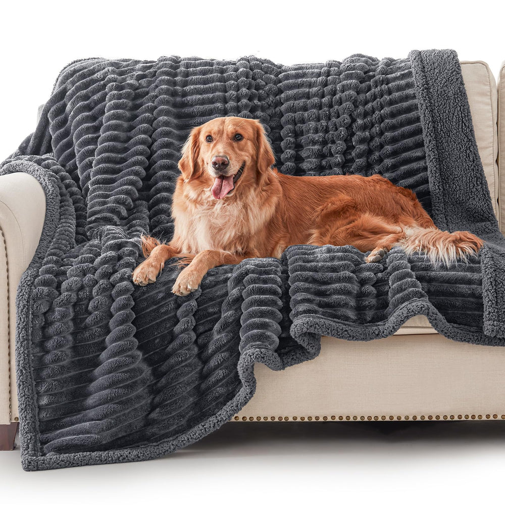 AIPERRO: couverture chien gris douce pour un repos réconfortant.