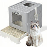 AiQInu Litière XLarge 80L pliable — design pratique facilitant le rangement.