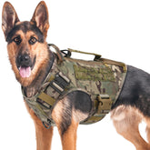 AIWAI harnais tactique pour chien grand modèle avec poches latérales, pratique pour les sorties quotidiennes.