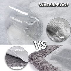 AIWEK couverture chat imperméable imprimé, idéale pour des siestes confortables sur le lit.