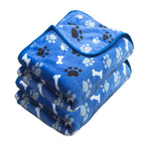 AIWEK couverture chien chat motif patte-os bleu 40x30, confort et propreté.