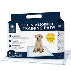 Tapis AKC d'entraînement pour chiot, format 22x22, parfum citron, idéal pour l'apprentissage.