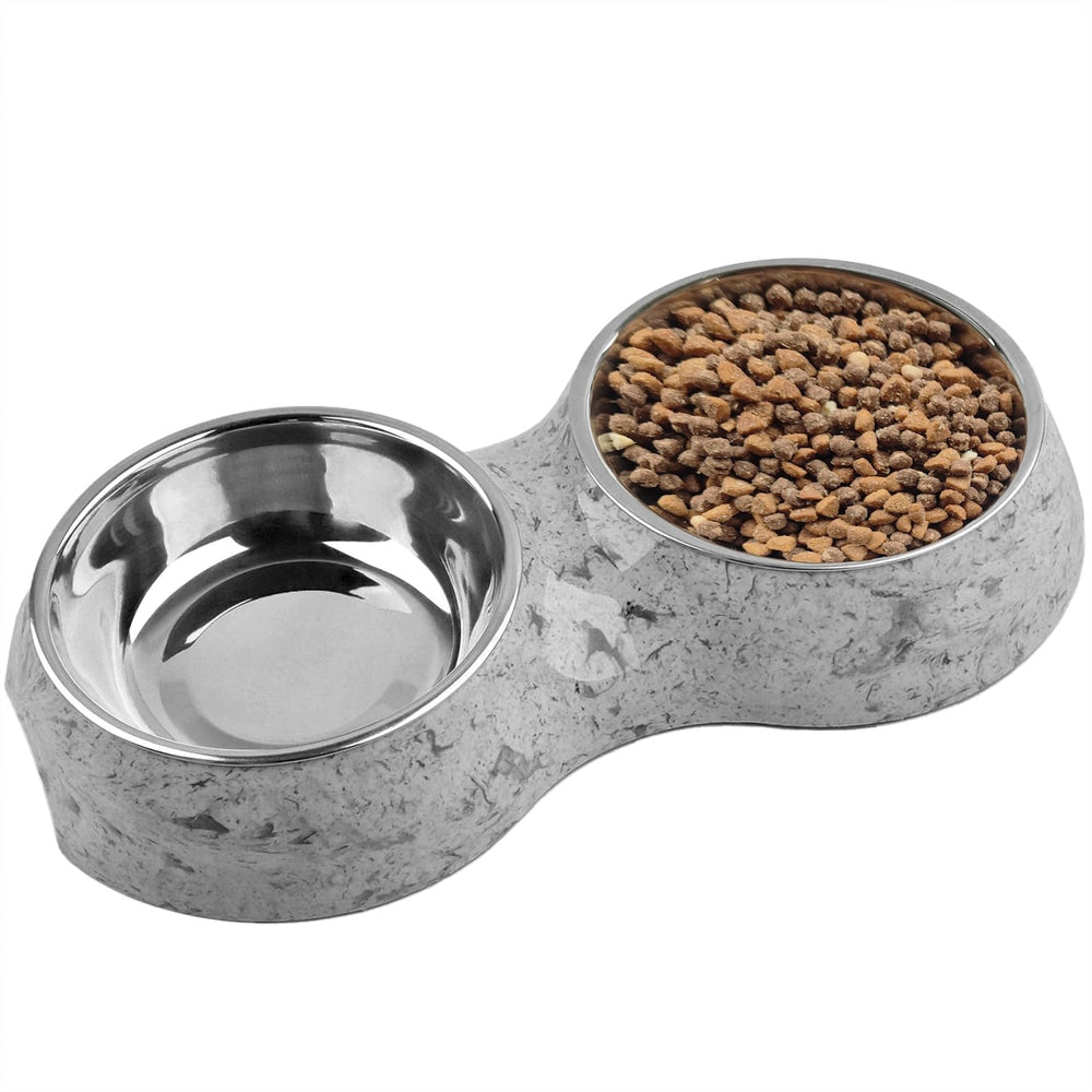 AKEISHE 2-en-1 bols chats anti-glisse pour repas propres.