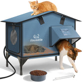 Akentio chalet-chat porte-echappement : passage sûr pour chats extérieurs.