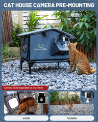 Akentio chalet-chat exterieur imperméable anti-vent : protection contre intempéries.