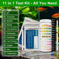 AKSBTEC – kit 11 en 1 mesure précise du pH et de la dureté pour aquariums stables.