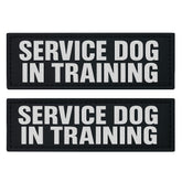 Patchs Albcorp réfléchissants pour chien de service améliorant la visibilité nocturne.