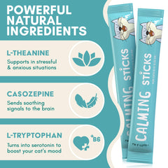 ALBERT & MIA formulation L-théanine et casozépine pour aider lors de situations stressantes.