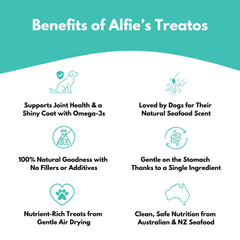 ALFIE'S TREATOS sachet refermable facilitant le rangement et la fraîcheur