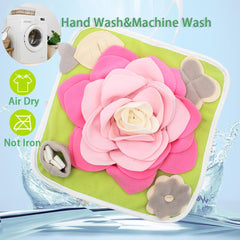 Alibuy tapis-reniflage-lapin-rose, base antidérapante pour des sessions propres et calmes.