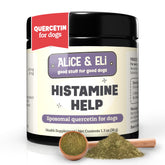 Alice & Eli Quercétine liposomale – bouteille montrée, absorption améliorée pour chien.