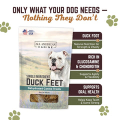 All American Canine pieds de canard – un seul ingrédient pour simplicité alimentaire