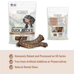 All American Canine Quack Pack: cou de canard pour mâcher sainement et satisfaire l’instinct.