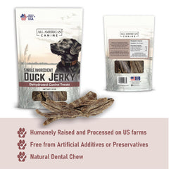 All American Canine Quack Pack: jerky de canard pour une récompense protéinée et savoureuse.