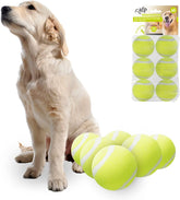 ALL FOR PAWS balle-tennis jaune 2,5 pouces idéale pour rapporter le jouet en extérieur