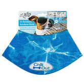 ALL FOR PAWS Bandana glace bleu: rafraîchissement durable pour chien lors des journées chaudes.