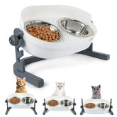 ALL FOR PAWS bol elevé chat en inox 350 ml pour repas confortable.
