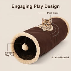 ALL FOR PAWS tunnel chat 25-6 vue intérieure propice à l'exploration
