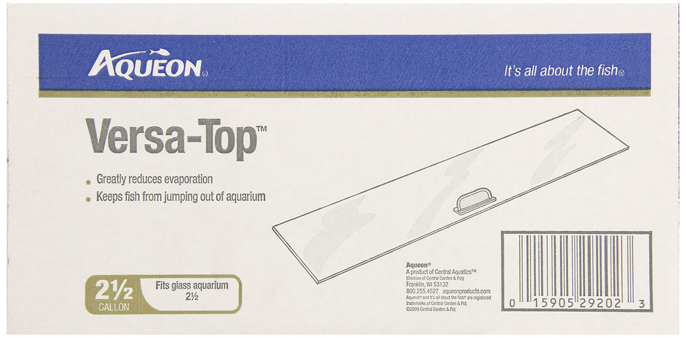 All Glass Aquariums Versa Top 12 pouces, réduction de l'évaporation et sécurité des poissons.