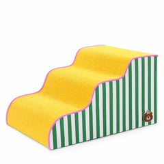 Escalier ALL GOOD PET SUPPLIES pour petit chien trois marches sûr et stable.