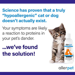 Allerpet: formulation non toxique et sans parfum pour le pelage.