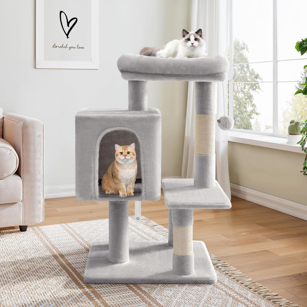 Allewie arbre à chat 29 pouces, tour et étages pour explorer et se reposer