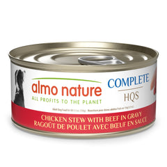Almo Nature HQS Complete ragout poulet boeuf, ragoût savoureux et digestible pour chien
