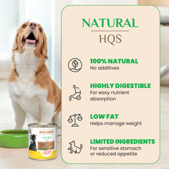 Almo Nature HQS poulet sans gluten, alimentation adaptée pour chiens sensibles.