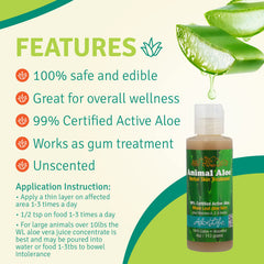 Aloe Life Animal Aloe : feuille entière d’aloe vera et ingrédients de qualité.