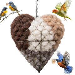 Nid-coeur Alpaga réutilisable offrant un abri sûr pour les oiseaux dans le jardin.