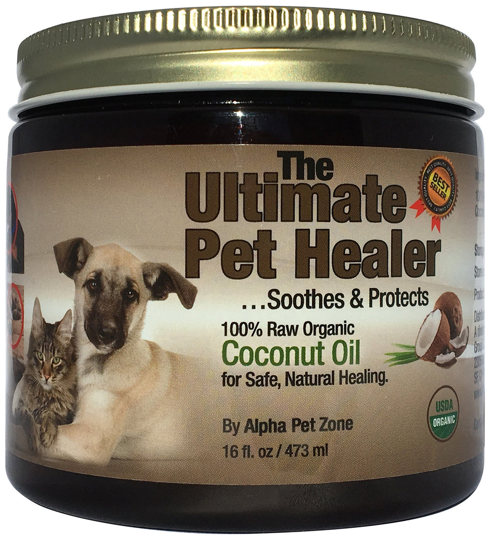ALPHA PET ZONE huile coco bio bouteille 473 ml pour chien et chat